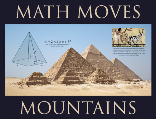 #8083 Math Moves Mountains Poster
