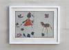 #2273 Child and Deer Screenprint 17x13