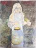 #2295 Girl Holding Lantern Pastel on Paper (unframed) 20x26